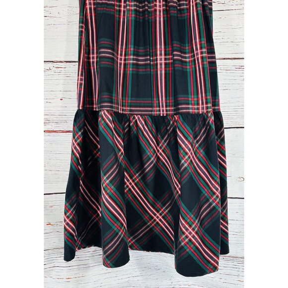 Free Assembly Plaid Skirt Womens Size 2 Side Zip A Line Belted Blue Green Red - Picture 4 of 11